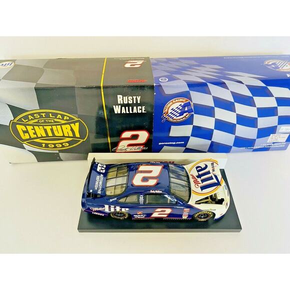 1999 Taurus Rusty Wallace #2 Miller Lite Last Lap Of The Century 1:24 Scale Car - Picture 3 of 12